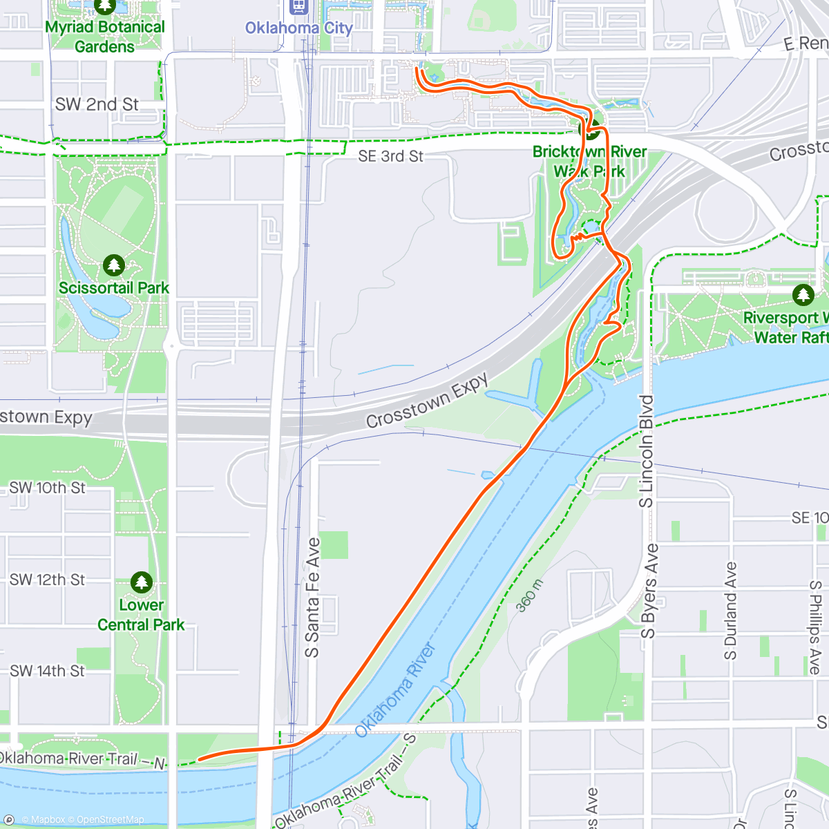 Mapa de la actividad (Morning "Wandering the River" Walk)