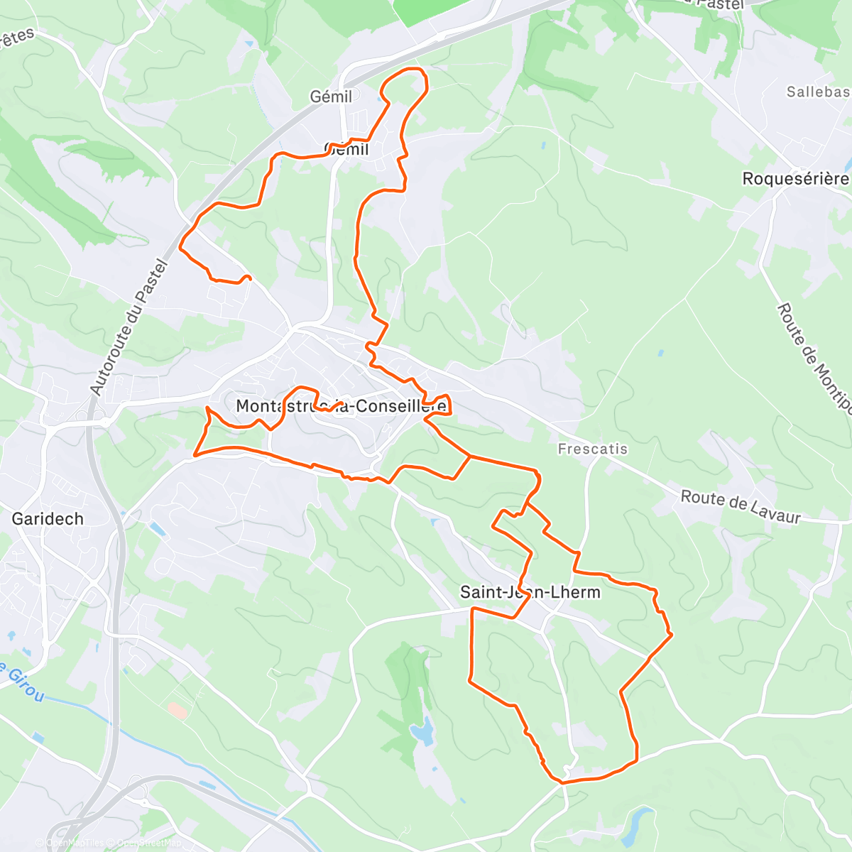 Map of the activity, Un bon coup de frais avant de repartir dans le chaud 😃😉 Trail des Oufs 🥉