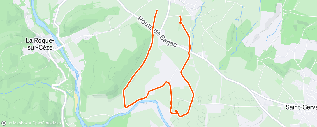 Map of the activity, Marche le midi