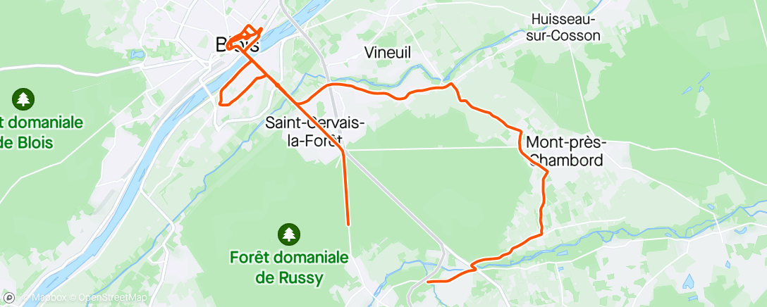 Map of the activity, Ride avec le G : Dernière étape du Tour du Loir et Cher 4 tours du circuit dont deux avec les pros à l’échauffement