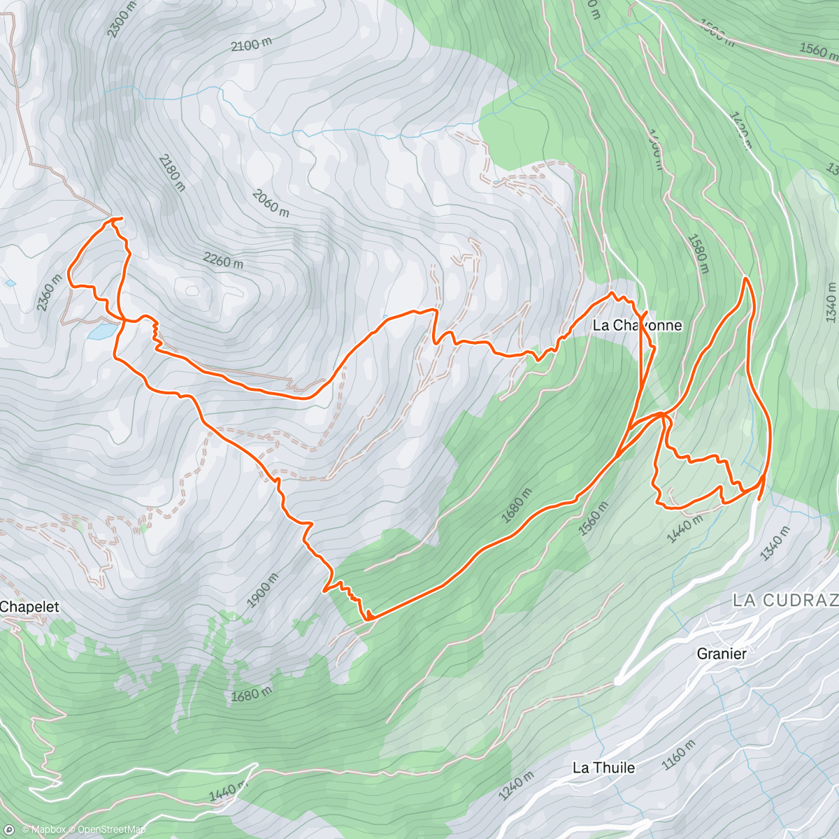 Map of the activity, Morning Backcountry Ski