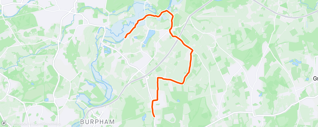 Map of the activity, Afternoon RT Trails ‘The Fox’ Course Pack Down Run