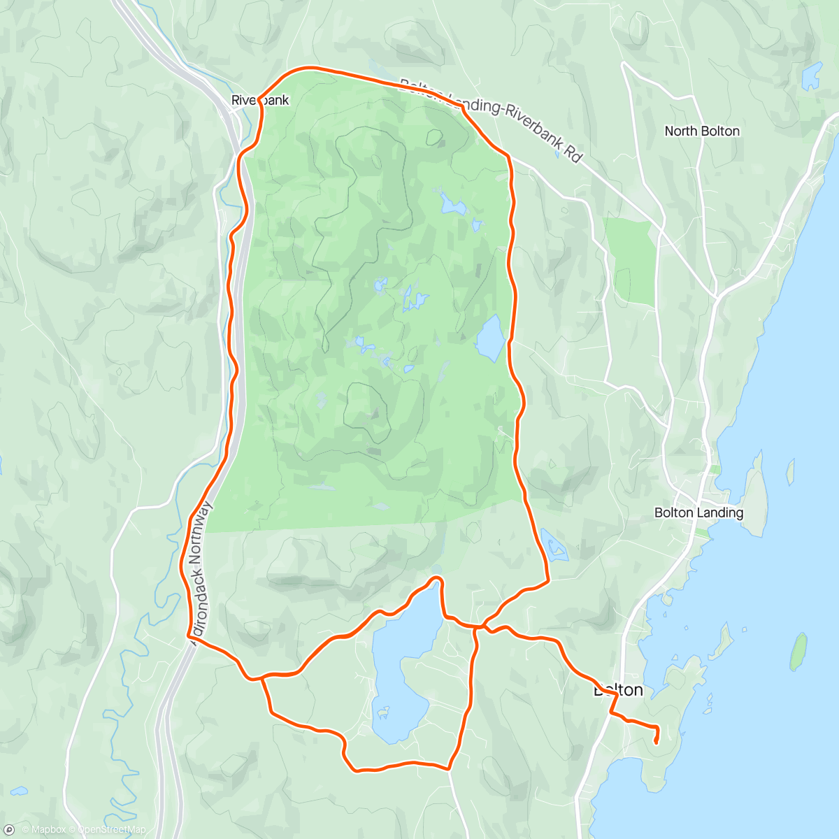 Mapa da atividade, Trout Lake Loop