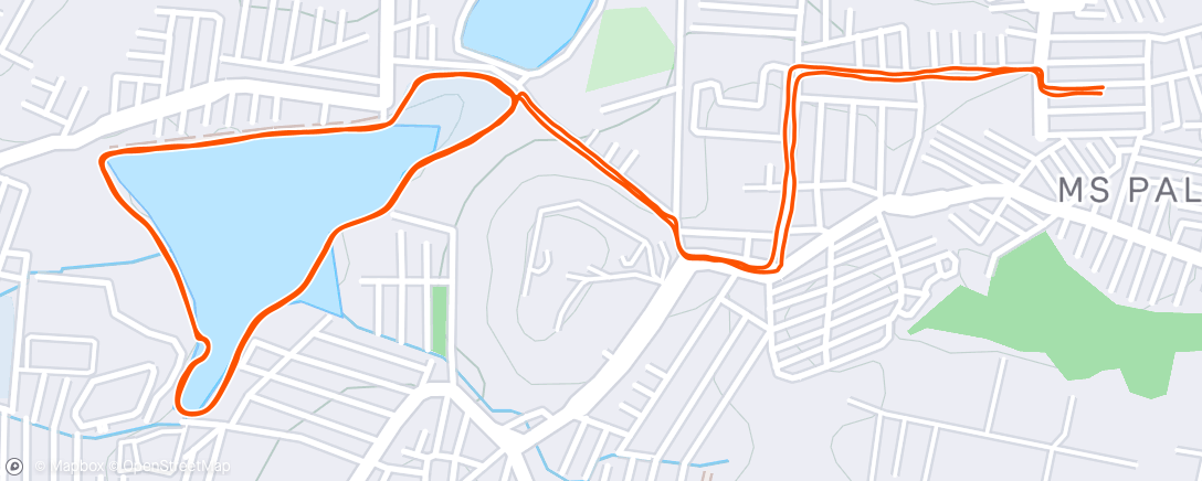 Map of the activity, Afternoon Run