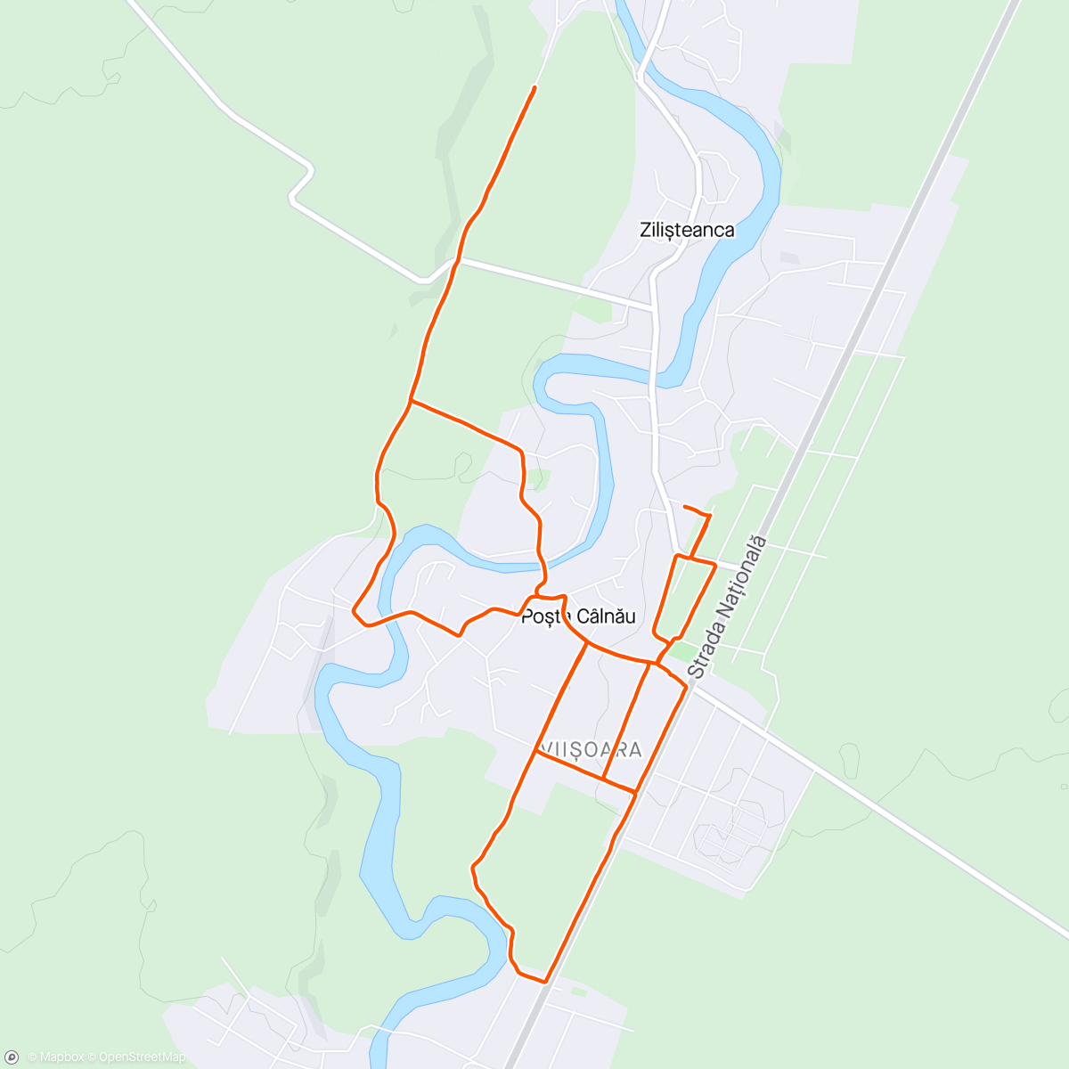 Mappa dell'attività Le Tour de Poșta Câlnău 🚲 cu Radu