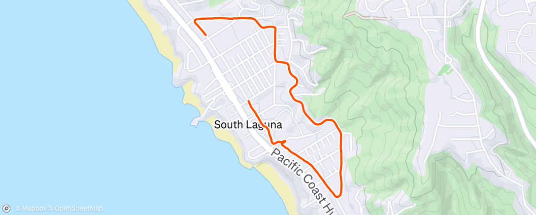 Map of the activity, Lunch Run