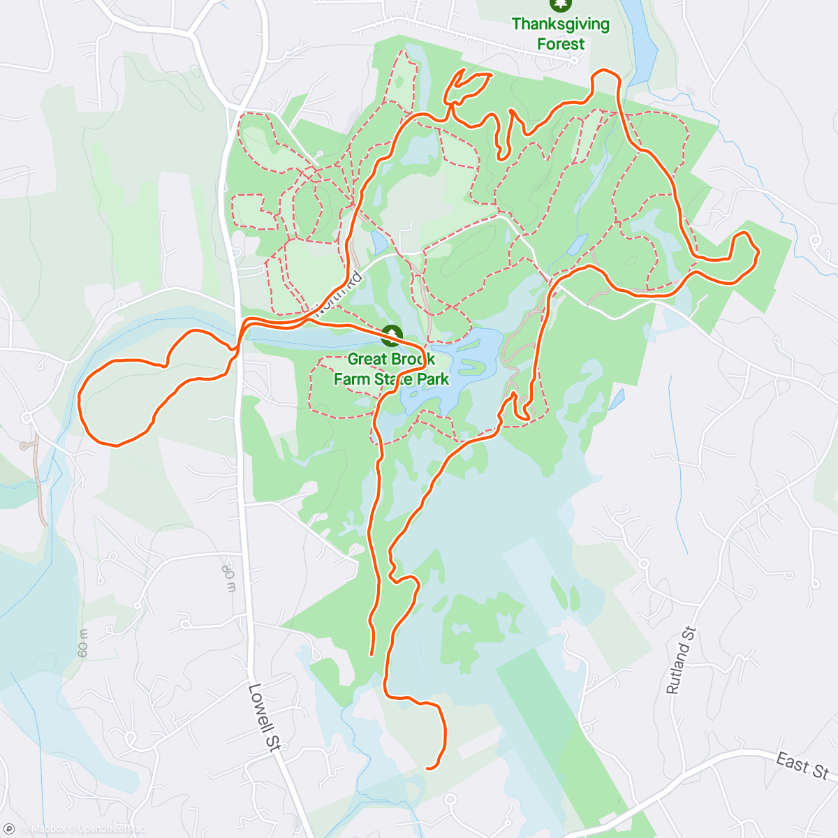 Map of the activity, Deer Run - Fern Loop