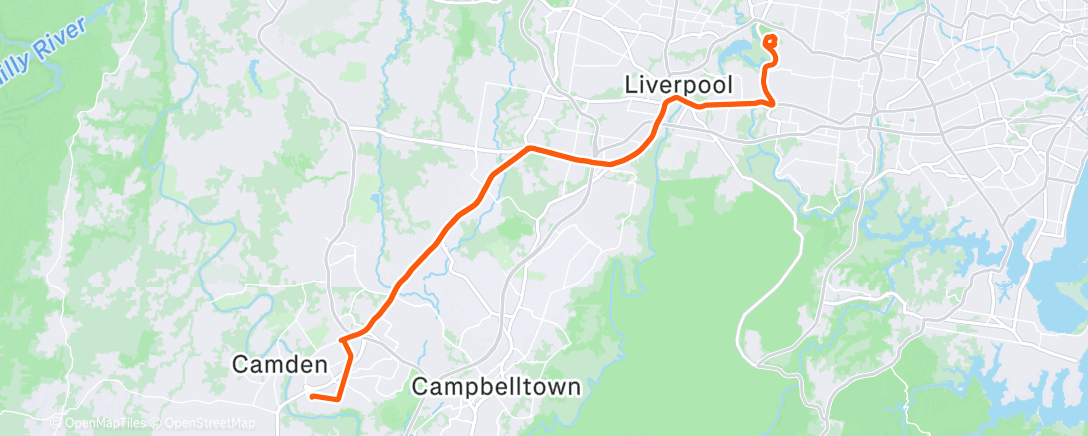 Карта физической активности (Morning Ride)