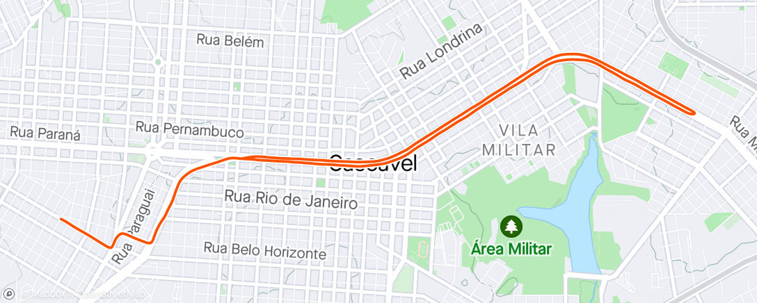 Map of the activity, Rodagem no Almoço de Domingo