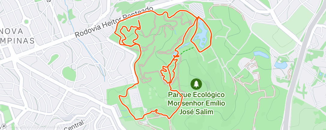 Map of the activity, Morning Run