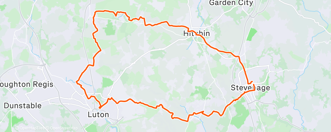 Map of the activity, Luton Loop