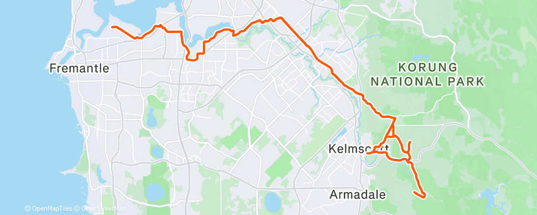 Map of the activity, Morning Ride