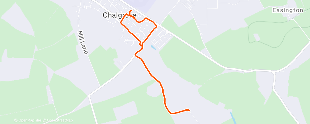 Map of the activity, Morning Run