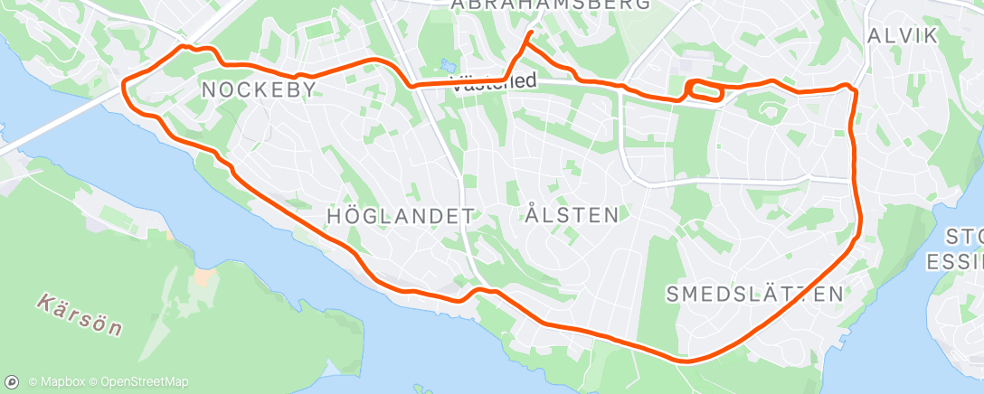 Map of the activity, Afternoon Run