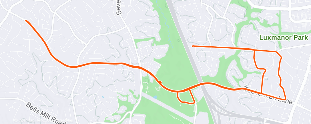 Map of the activity, Sprint intervals
