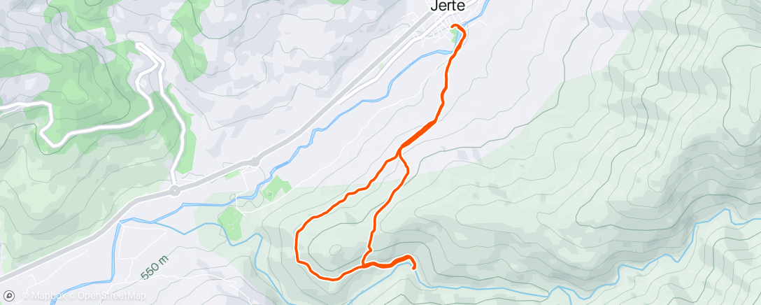 アクティビティ「Carrera de montaña matutina」の地図
