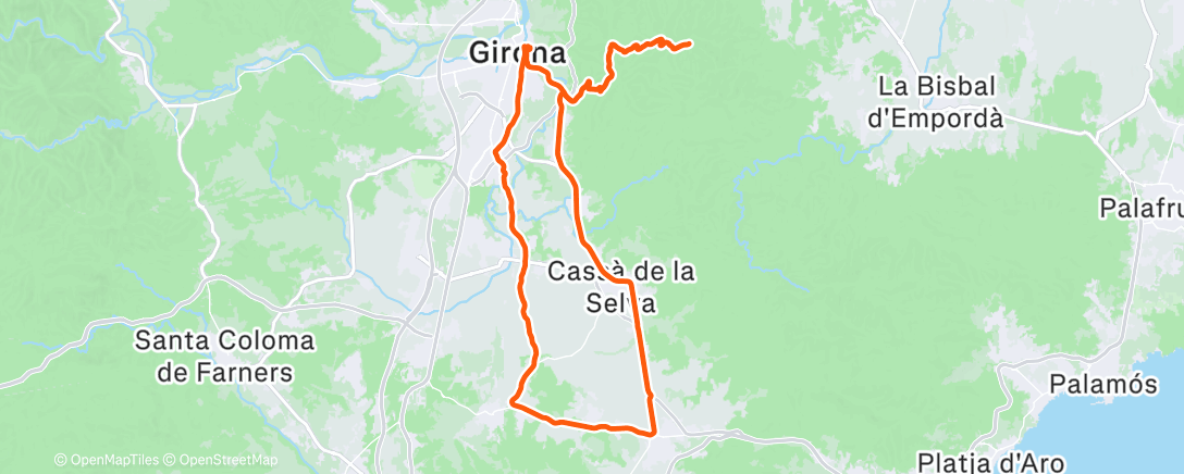 Карта физической активности (Lunch Ride)