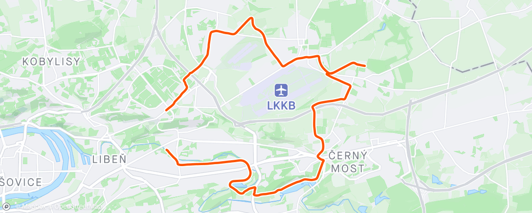 Map of the activity, Long Slow Run 🥴