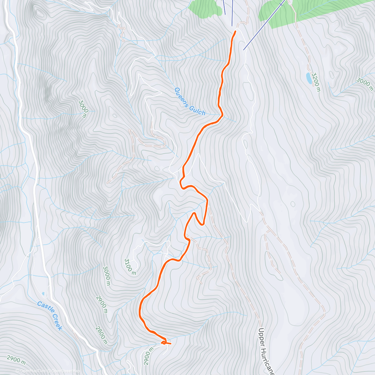 Mapa de la actividad, Lunch Backcountry Ski