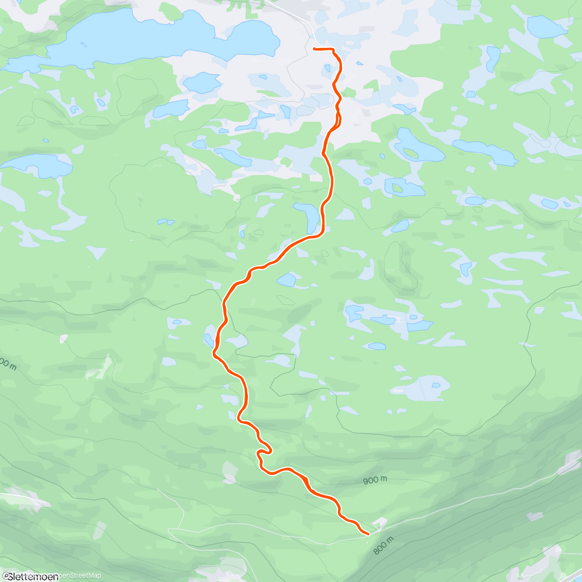 Map of the activity, Ski to setrene!