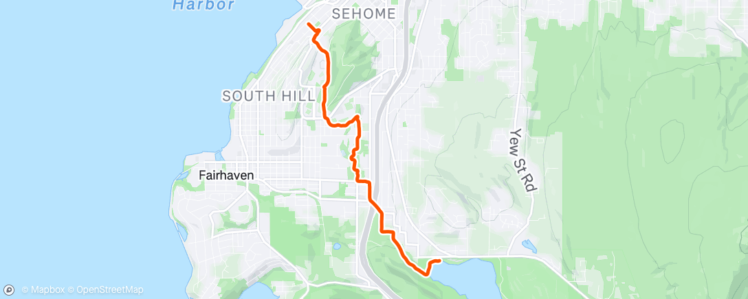 Map of the activity, Afternoon Run