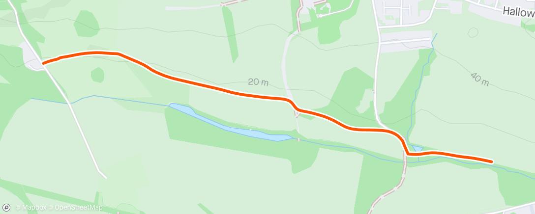 Map of the activity, Run back from station road