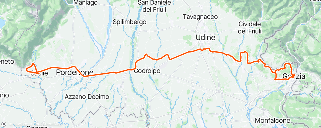 Mapa de la actividad (Giro friuli etape 4)