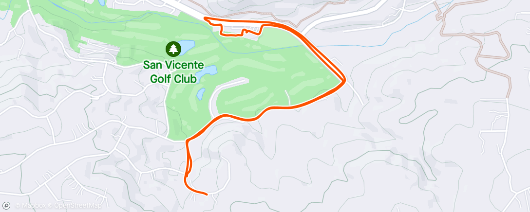 Map of the activity, Mountain Bike Ride to pickleball