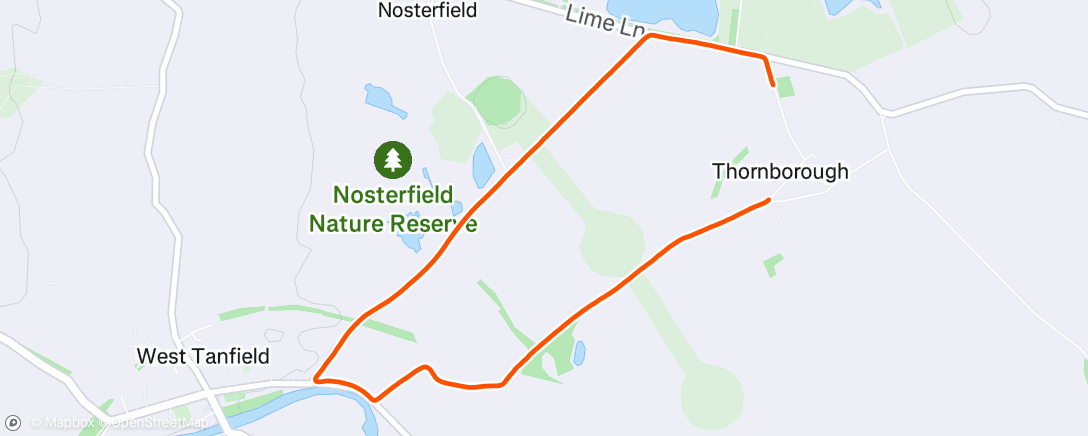 Map of the activity, Afternoon Run