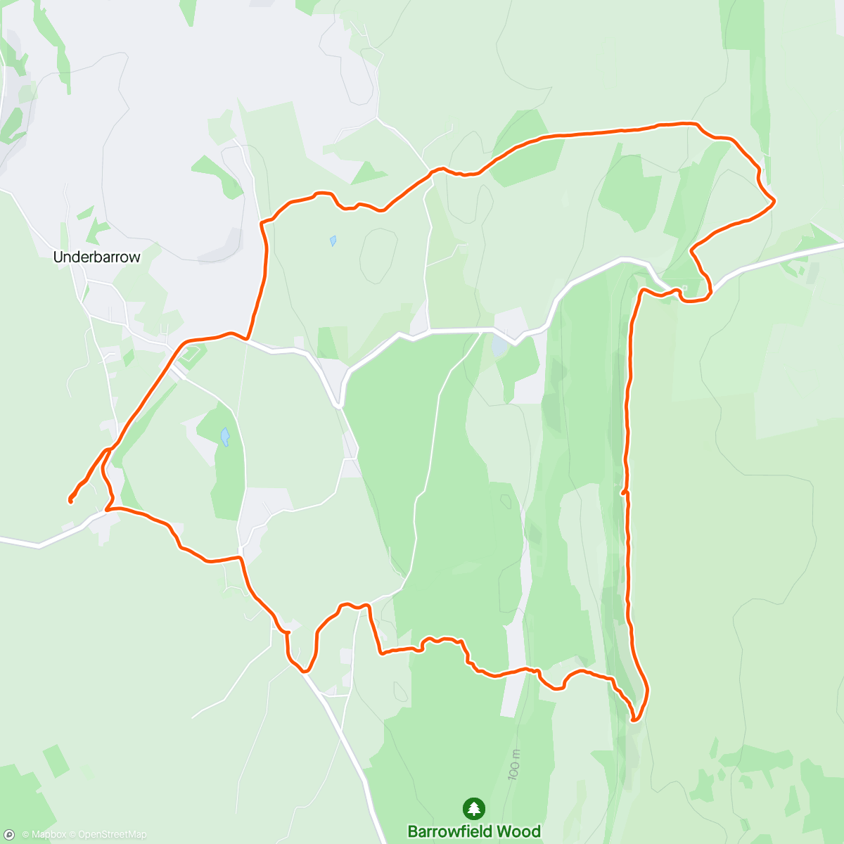 Map of the activity, Scout Scar from the site in Underbarrow