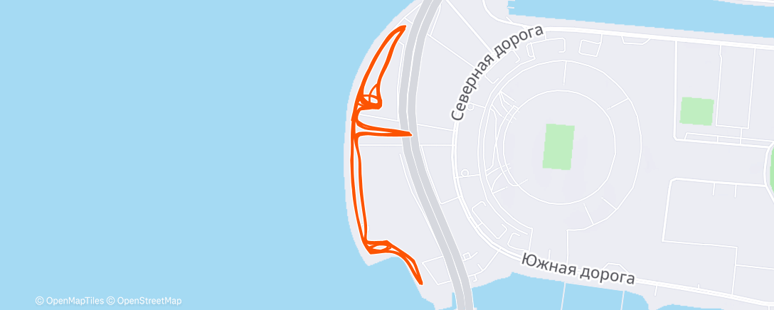 Map of the activity, Morning Run