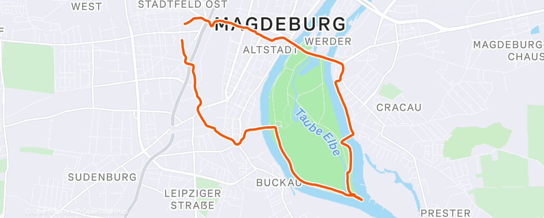 Карта физической активности (Mittagslauf)