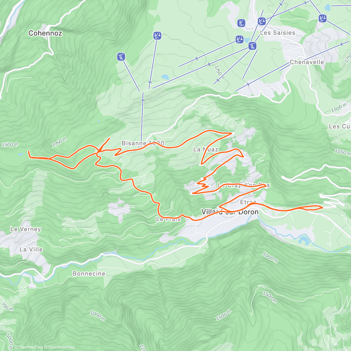 Карта физической активности (Bikette des fêtes)