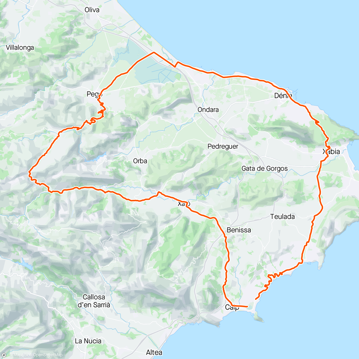 Map of the activity, ☀ Stage Émotion Bike : Calp J4