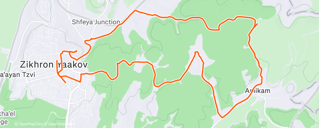 Map of the activity, Morning Mountain Bike Ride