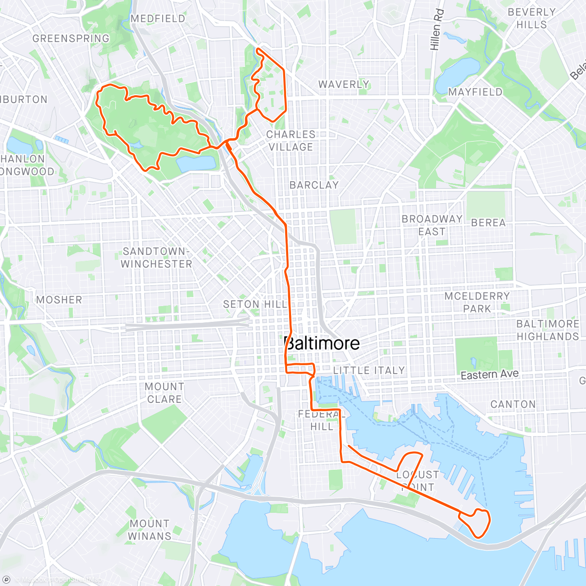 Map of the activity, New Bike Day