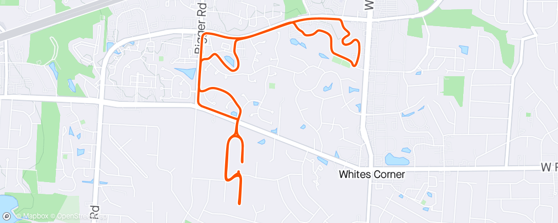 Map of the activity, First ride on new pedals