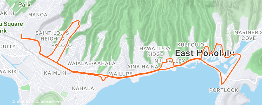 Map of the activity, Coffee Ride with Marie