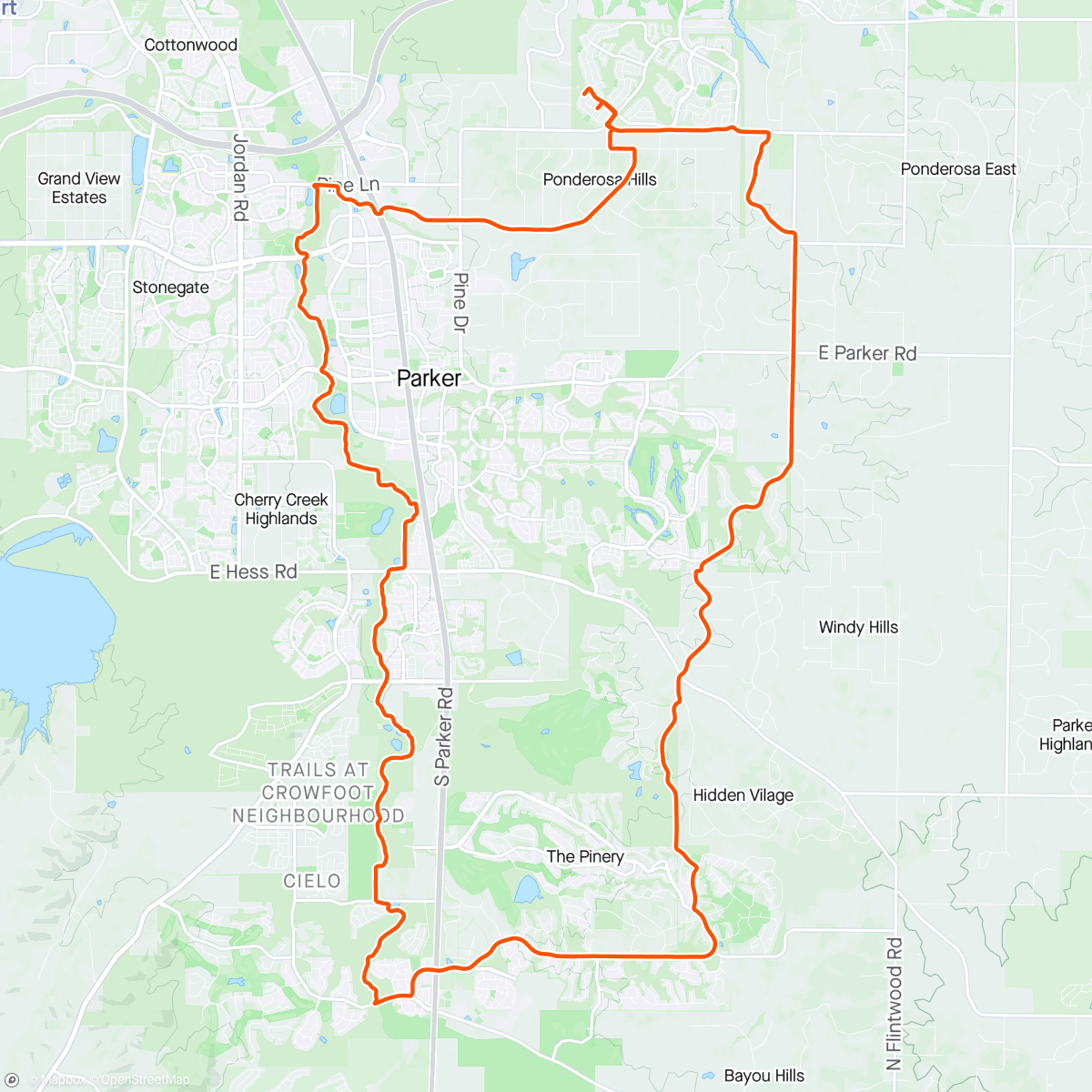 Map of the activity, Pinery loop