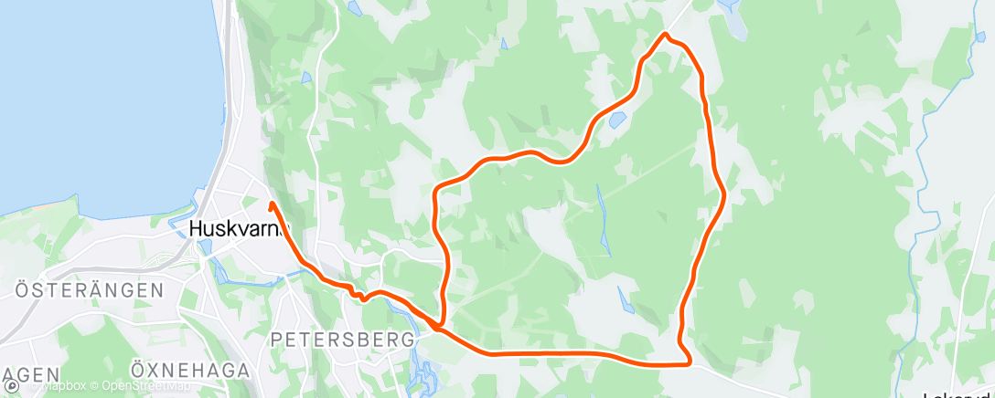 Map of the activity, Chill Evening Ride