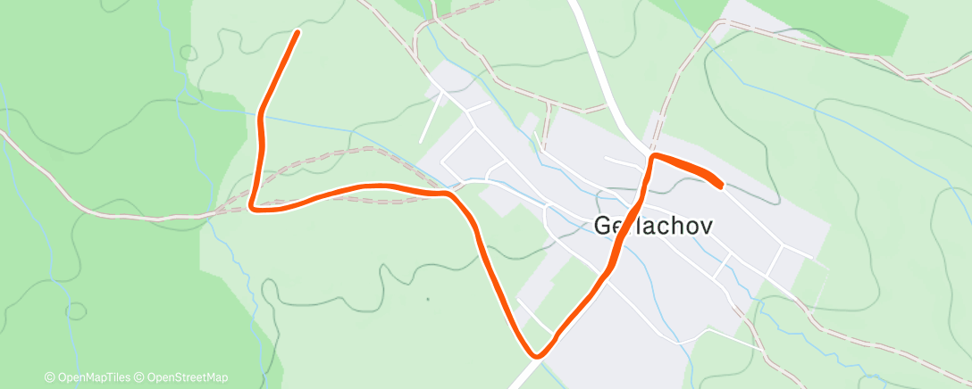 Map of the activity, Afternoon Trail Run