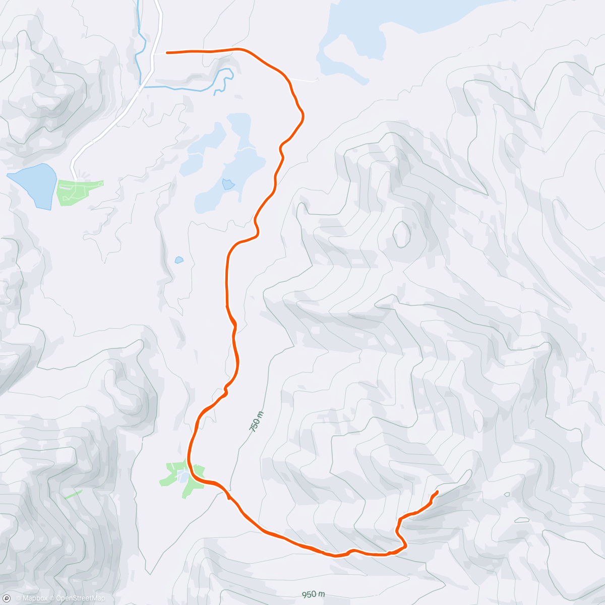 Map of the activity, Rainy ADK day