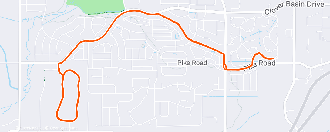 Map of the activity, Morning Run