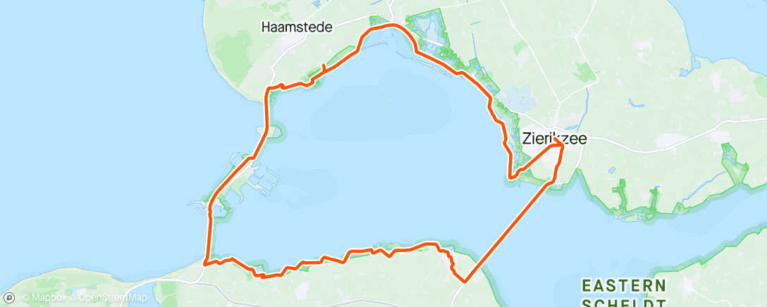 Mapa de la actividad (Oosterschelde rondje)