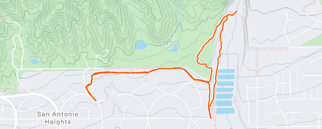 Map of the activity, Afternoon Run