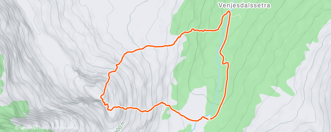 Map of the activity, Lunch Trail Run.