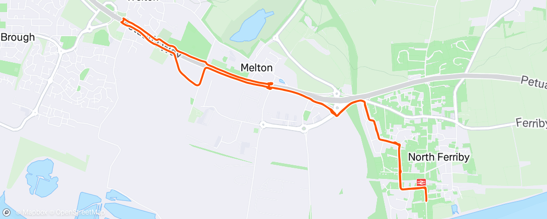 Map of the activity, Afternoon Run