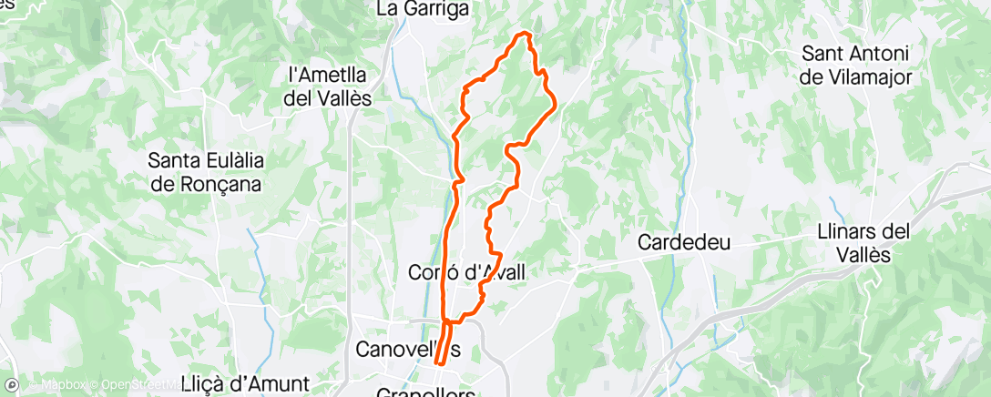 Mapa da atividade, Afternoon Gravel Ride