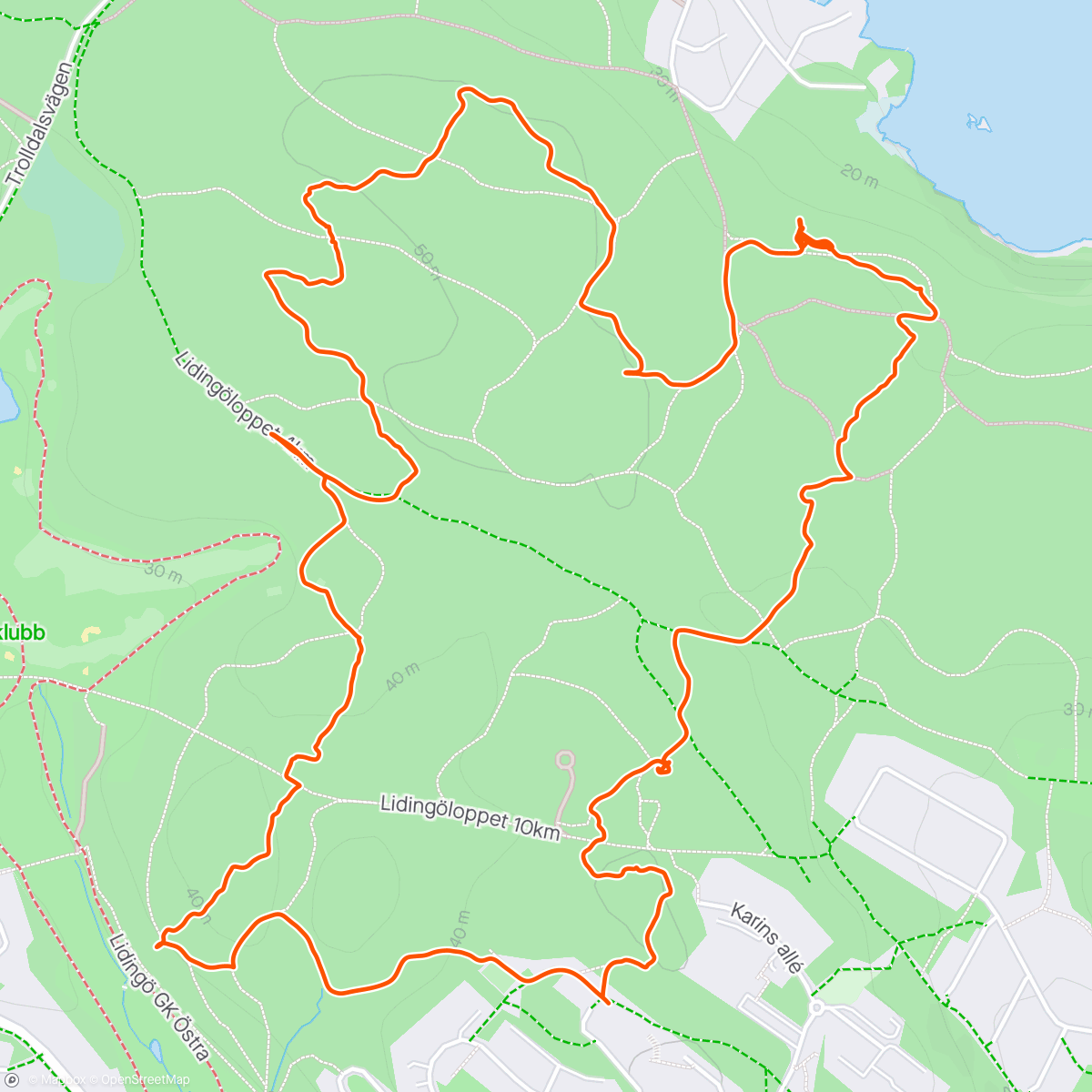 Map of the activity, Veckans Bana Grönsta