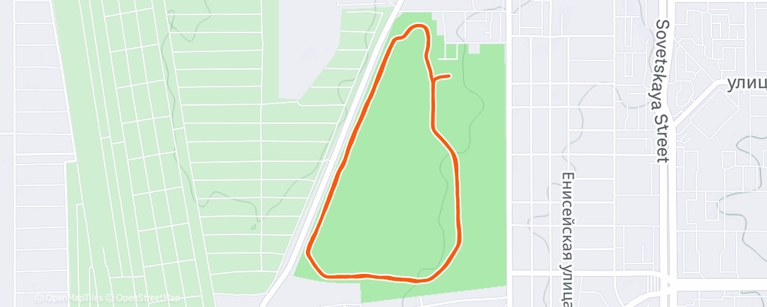 Map of the activity, Morning Run